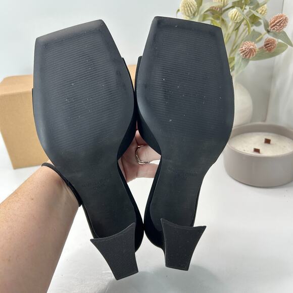 Steve Madden Fairfax Suede Heeled Slip On Sandal Black Women's 8.5 M Witchycore - Picture 9 of 12